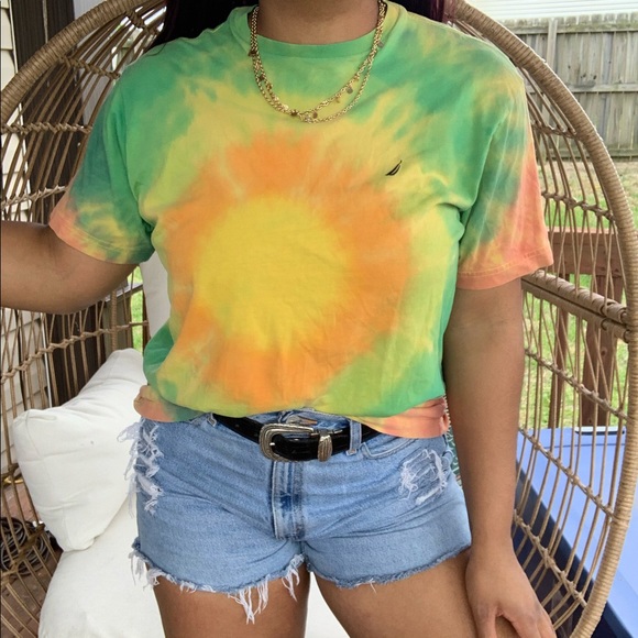 Nautica Tie Dye Tee SZ M - Picture 2 of 6